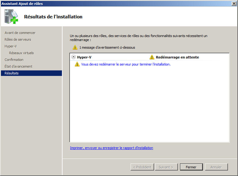 Hyper-V restart