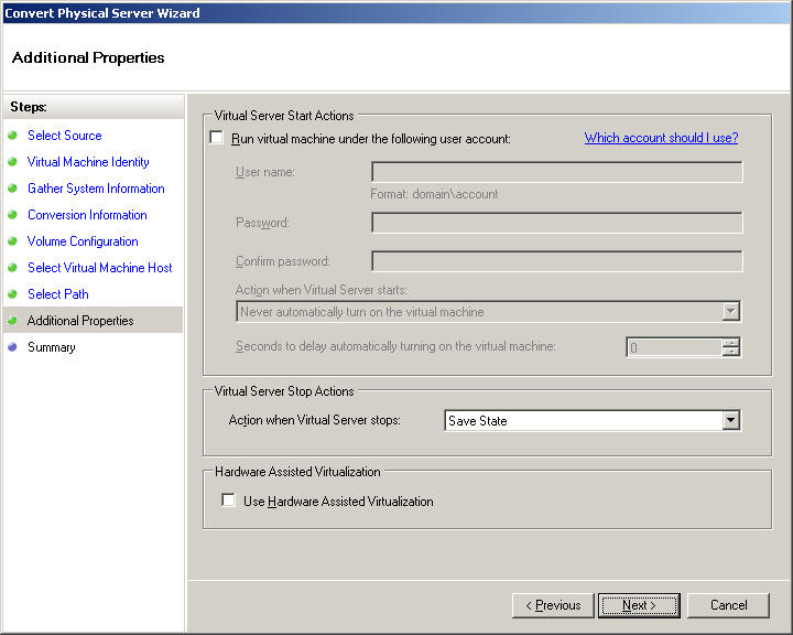 VMM P2V