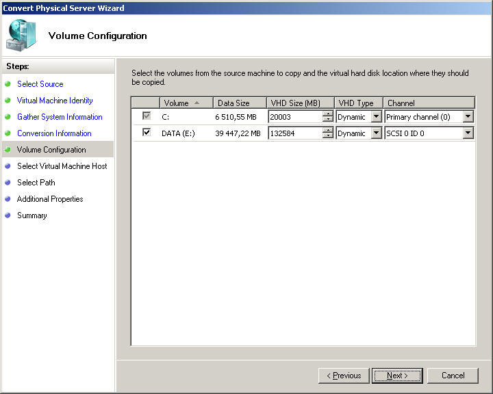 VMM P2V VHD