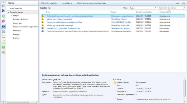 Alertes Intune