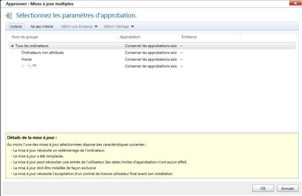 Approbation mises à jour