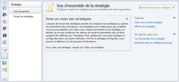 Gestion des stratégies