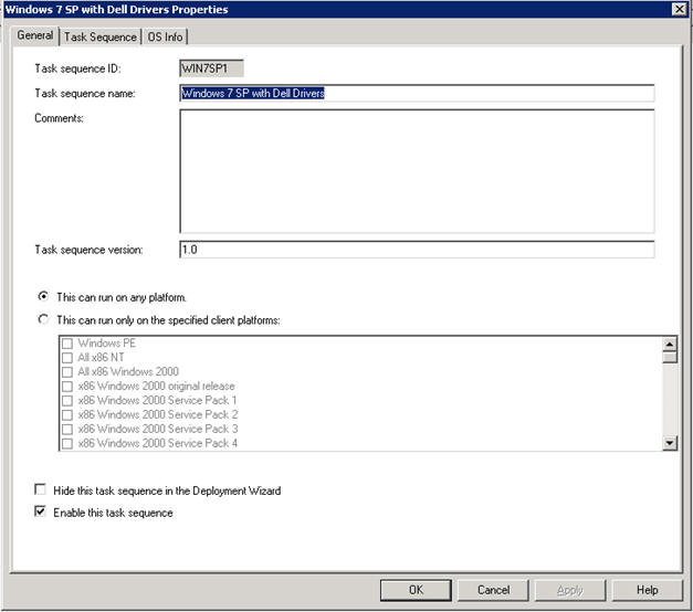 task sequence basic properties