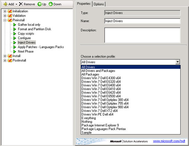 MDT inject drivers