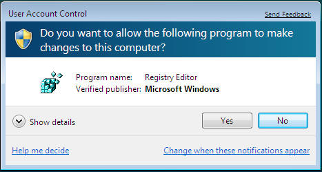 Seven UAC Prompt