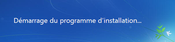Démarrage du programme d'installation