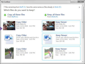 Windows 8 file conflict