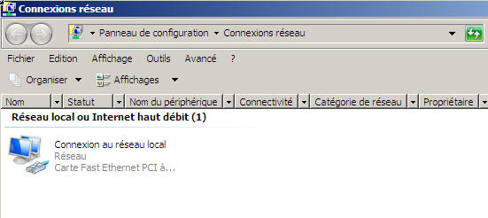 Windows Server 2008 - paramètres réseau