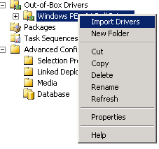 Import Win PE drivers