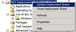 Update deployment share