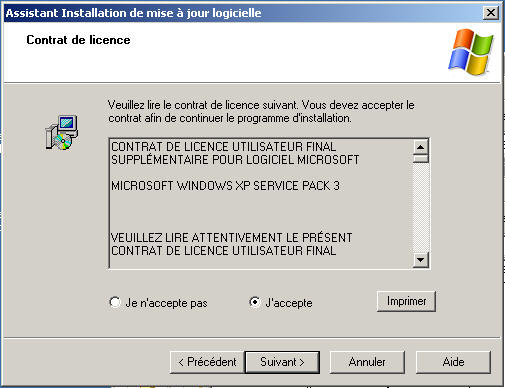 XP SP 3 setup